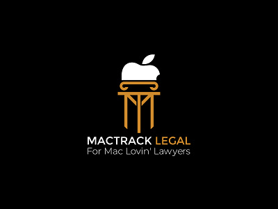Mactrack Law Logo apple logo branding coloring logo design illustration legal logo logo minimal vector