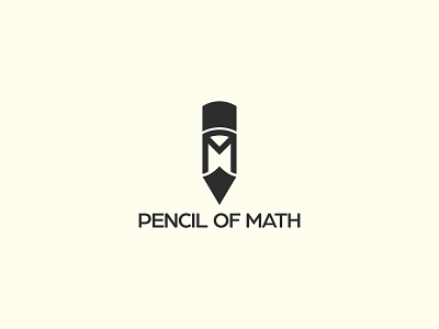 Pencil of Math logo branding design illustration logo math logo minimal pencil logo pencil m logo pencil of math logo
