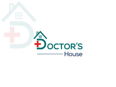 Doctor's House Logo branding coloring logo design doctor house logo doctor logo house logo illustration logo medical logo minimal vector wordmark logo