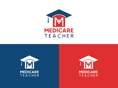 Medicare Teacher logo branding coloring logo design doctor logo icon illustration logo medical m logo medical teacher logo minimal ux vector wordmark logo