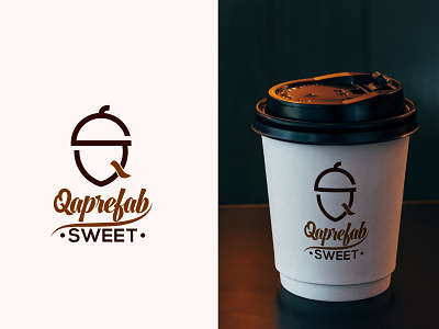 Nut Logo Design branding coffee logo coloring logo design icon illustration logo minimal qs logo script script font logo sweet logo ux vector wordmark logo