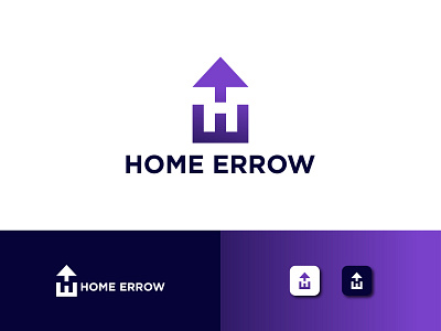 Home Errow app logo arrow logo branding coloring logo creative logo design gradient logo h letter logo home logo icon illustration logo logo design branding logo mark logo marks logotype minimal vector