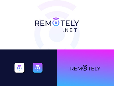Remote logo branding coloring logo design graphic design illustration logo minimal remote logo typography ui ux vector wordmark logo
