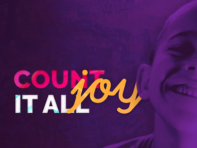 Count it all joy church design church marketing design flat illustration typography