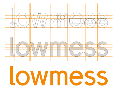 [WIP] lowmess Wordmark v2 geometric lettering logotype sans-serif typography wip wordmark