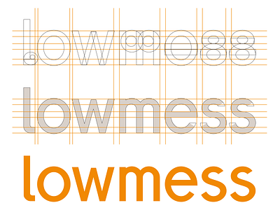 [WIP] lowmess Wordmark v2 geometric lettering logotype sans serif typography wip wordmark
