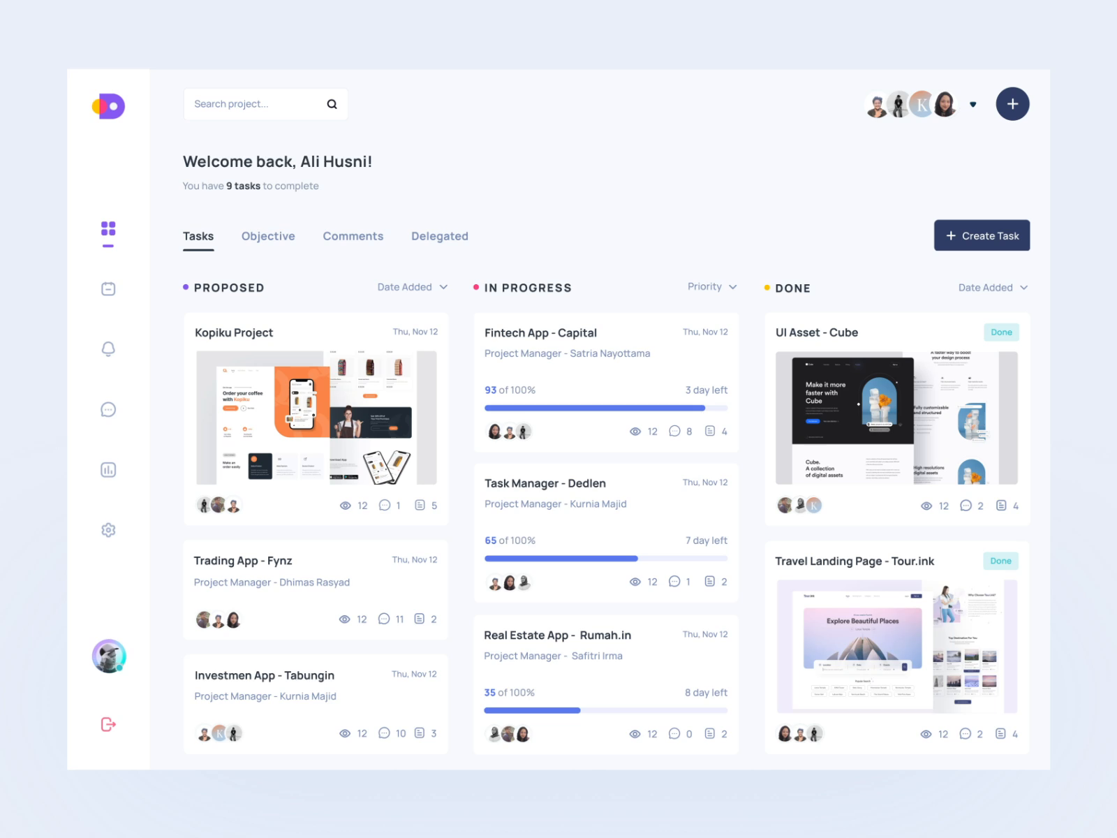 Dedlen - Animation Dashboard by Ali Husni for Pickolab Studio on Dribbble