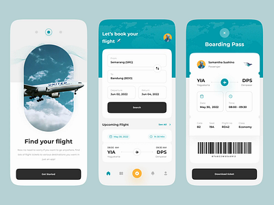 ✈️Meaber - Booking App Interaction airline animation app boarding booking clean flight interaction minimalist mobile onboarding order overseas plane prototype register ticket trend ui ux