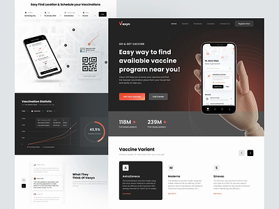 Vaccination Landing Page Interaction animation app design concept doctor health interaction landing page location maps minimalist mobile motion graphics prototype search location statistics trend ui ux vaccine website
