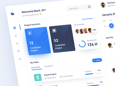 Project Management Dashboard - Task.iu