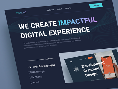 Creative Digital Agency Header agency clean company creative design digital header hero homepage interface landing page layout marketing minimalist modern start up ui ux web design website