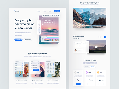 SaaS landing Page - Online Video Editor