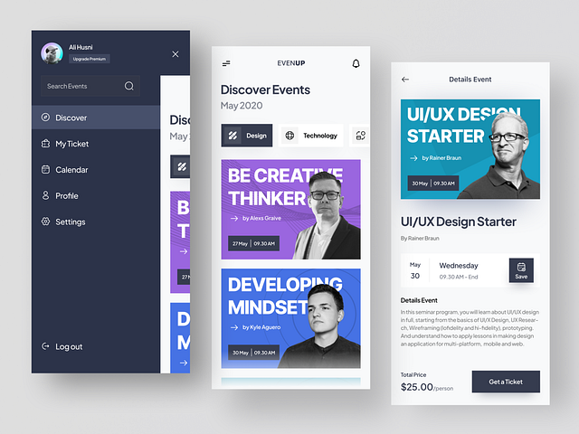 Event App Design Concept by Satria Nayottama for Pickolab Studio on ...