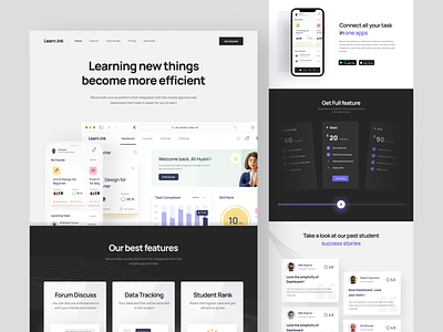 Saas Landing Page - E-Learning Platform