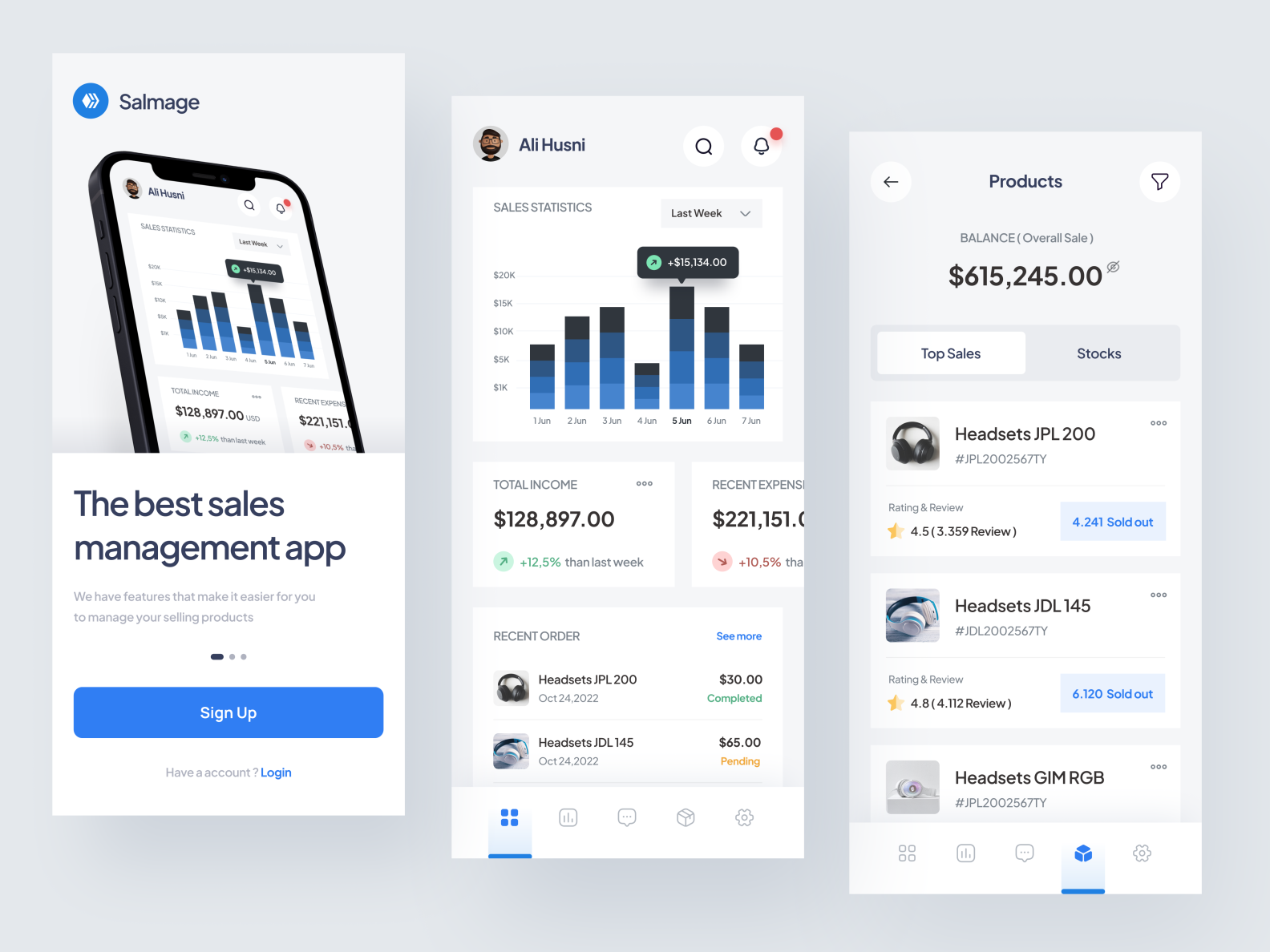 Sales Management Mobile App Salmage By Ali Husni For Pickolab Studio   Shot 1 