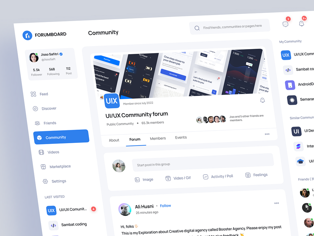 Social media platfrom - Forumboard by Ali Husni for Enver Studio on ...
