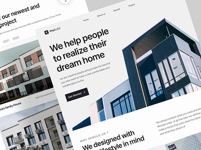 Real Estate Agency Landing Page - Probuild agency animation building clean house interior design landing page landing page animation minimalist modern motion graphics real estate real estate landing page real estate website ui ux web design website website agency website design