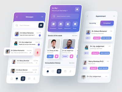 Medical Mobile App - Doctorin by Ali Husni for Picko Lab on Dribbble