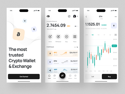 Crypto Exchange Mobile App - Crypfin by Ali Husni for Pickolab Studio ...