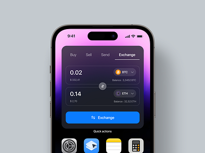 Crypto Widget Exploration by Ali Husni for Enver Studio on Dribbble