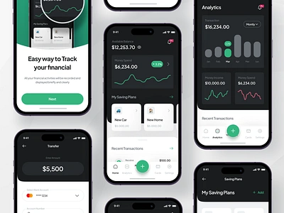 Finance Mobile App UI Kit - 💵 Finwallet analytics banking chart darkmode digital banking digital wallet expense finance app fintech income lightmode mobile app money management onboarding pocket savings statistics transfer ui kit wallet app