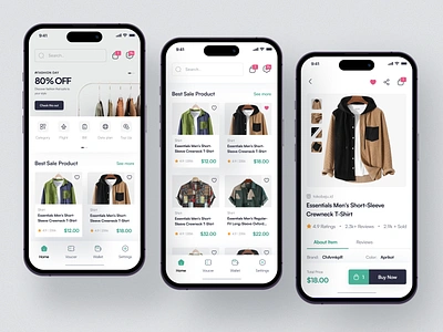 Marketplace Mobile App Concept - Tokosmile app details e commerce ecommerce fashion ios iphone marketplace marketplace app minimalist mobile app online shop online store product details product page shop shopping shopping app store ui