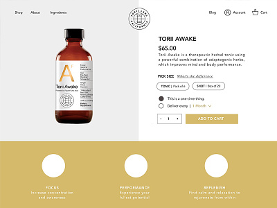 Product page fashion health lifestyle product page startup ui ux