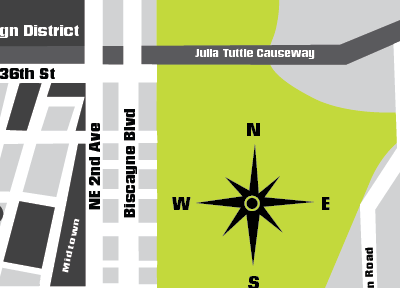 miami map directions map