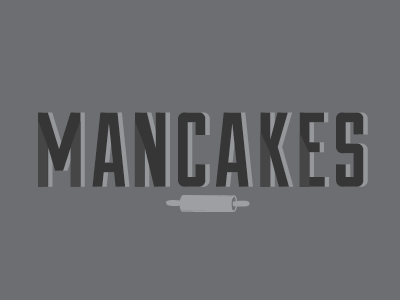 Mancake logo study baking cooking logo typography