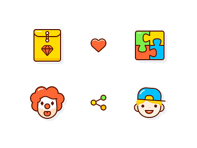 Bright big blocks icon