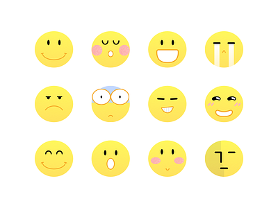 Yellow Emoji In 2016 color emoji illustration