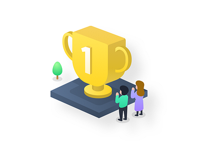 2.5D illustration_Cups and Honours illustration sketch ui