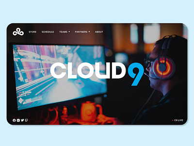 Daily UI 003 - Landing Page cloud9 dailyui dailyui 003 design esports