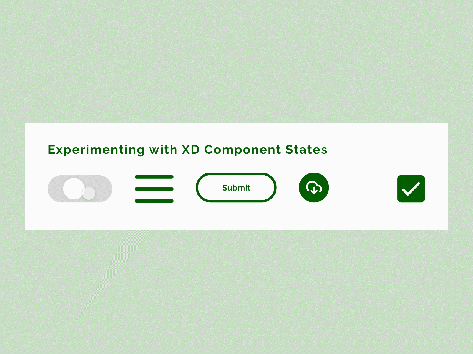 Daily UI Update + Experimenting with XD Component States adobe xd component states