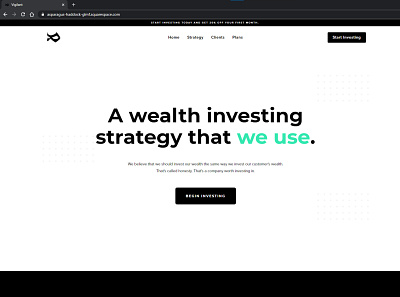 Investing Website Landing Page Concept | HTML / CSS background concept branding css css grid css3 design green concept home html html5 investing investing website landing page landing page concept logo minimal website minimalistic squarespace squarespace design website