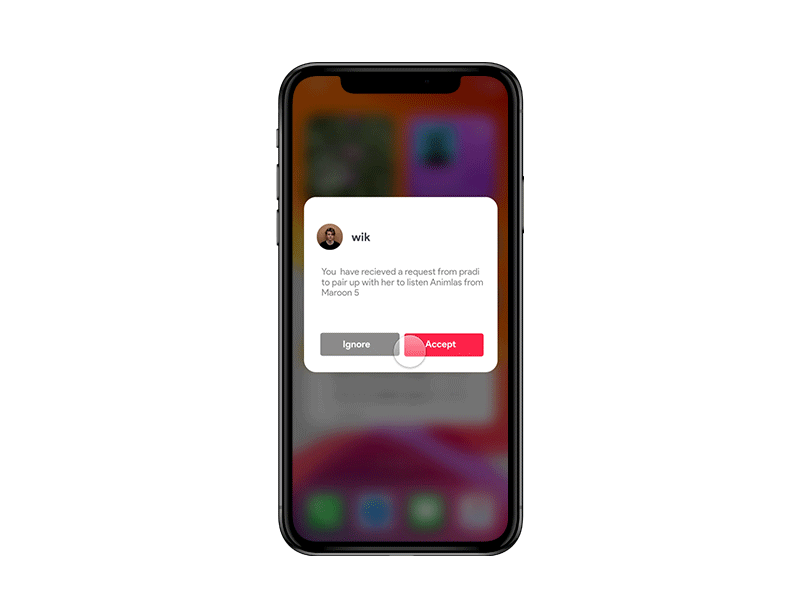 Music App connect experience lottie animation music protopie uxui