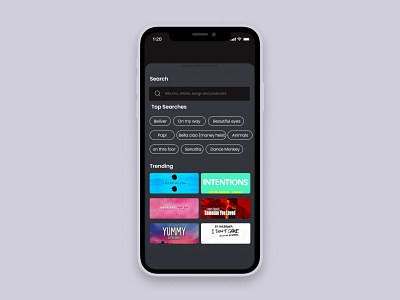 Music Search adobe concept design design figma music app music player product search