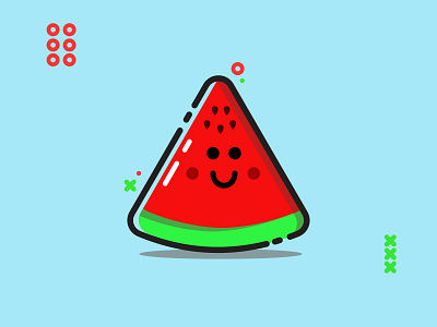 Icon Modern Watermelon branding design icon illustration modern vector watermelon