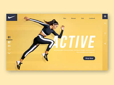 Nike Womens Run Landing Page branding design typography ui web web design website