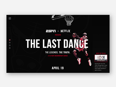 The Last Dance Landing Page branding design modern typography ui web web design website