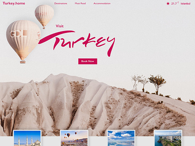Visit Turkey Landing Page. branding design modern ui web web design website