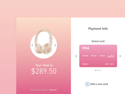 Credit Card Checkout checkout clean credit card daily ui flat interface payment pink screen shopping sketch ui