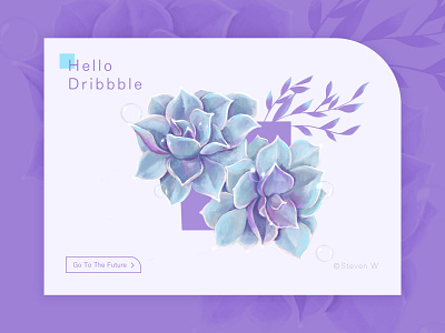 Hello!Dribbble~Merry Xmas ^^ design flowers illustration plants ui ux