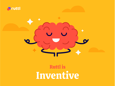 Ruttl is inventive brucira collaboration design thinking developement developer hiruttl illustration india innovation invention purple red review startup teamwork tool ui yellow