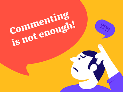 Why commenting is not enough for website review brucira collaboration comment on website design collaboration tools design feedback tool developer feedback tool for design teams hiruttl illustration illustration design innovation purple red review website visual feedback tool visual website feedback tool website annotation tool website feedback tool yellow