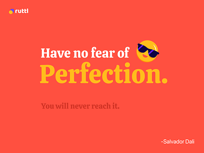 Perfectionism isn't something to be afraid of. 3d animation boy branding girl graphic design icon illustration illustrations landing landing page logo mobile office red ruttl ui ux web design website