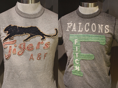A&F Baseball Inspired Tee appliqué baseball design graphic heritage technique troy bee vintage
