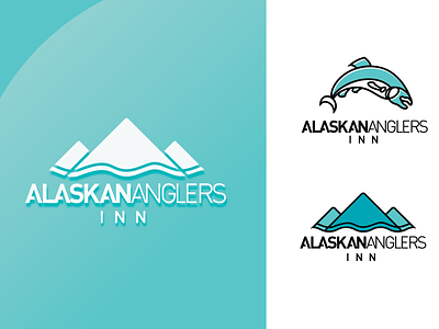 Alaskan Anglers Inn Logo branding design icon illustration logo troy bee typography vector