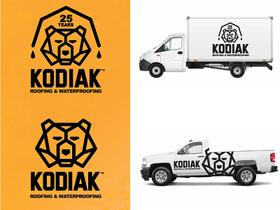 Kodiak Roofing Co. Logo Project branding design icon illustration logo marketing typography vector