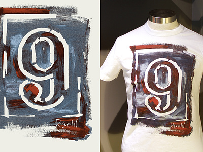 Ruehl Painting branding design illustration jasperjohns painting sketch troybeedesign typography